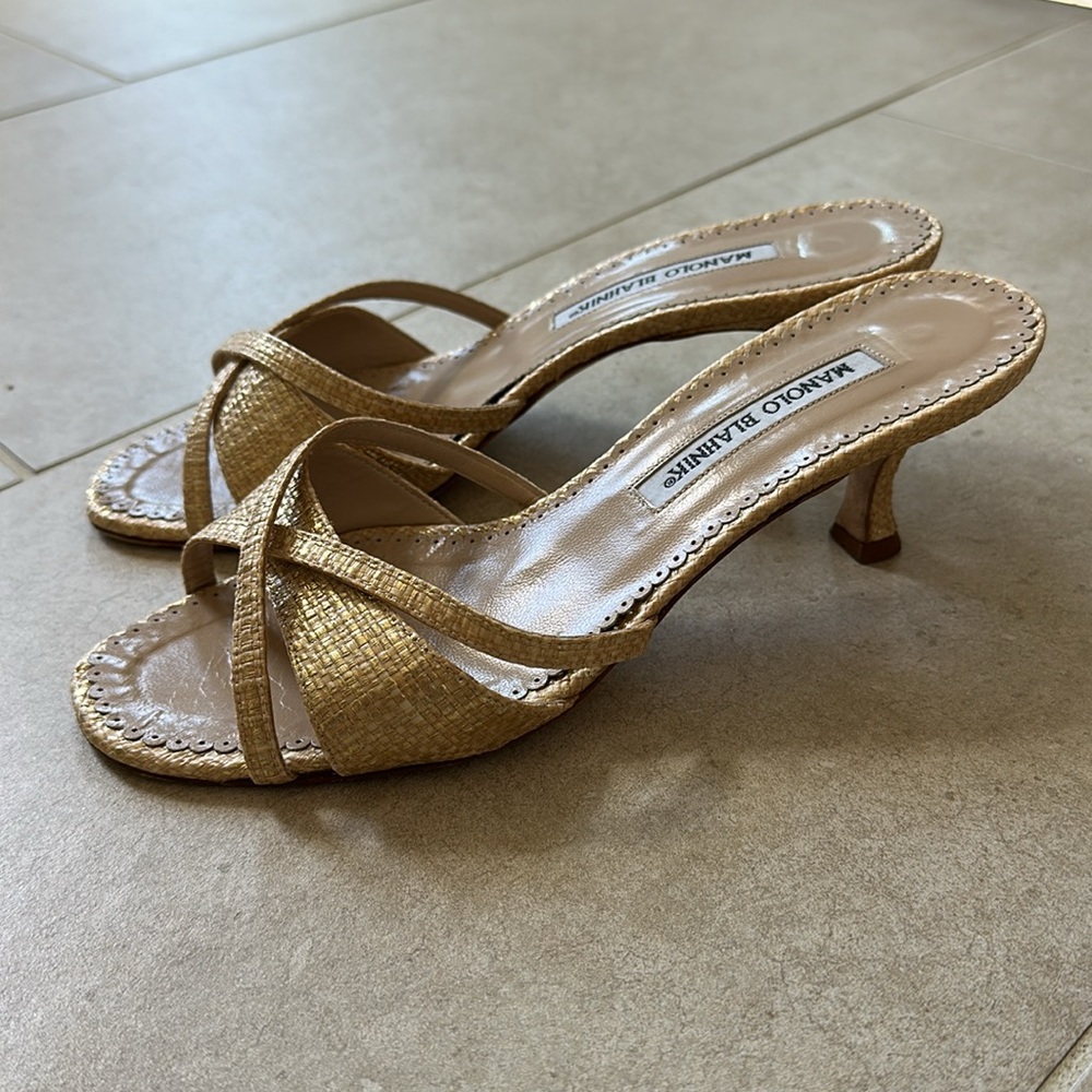 Victoria Beckham velvet platform sandals Manolo Blahnik